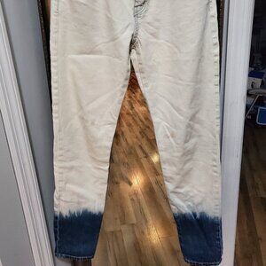 Lou & Grey dip dye white jeans sz 25